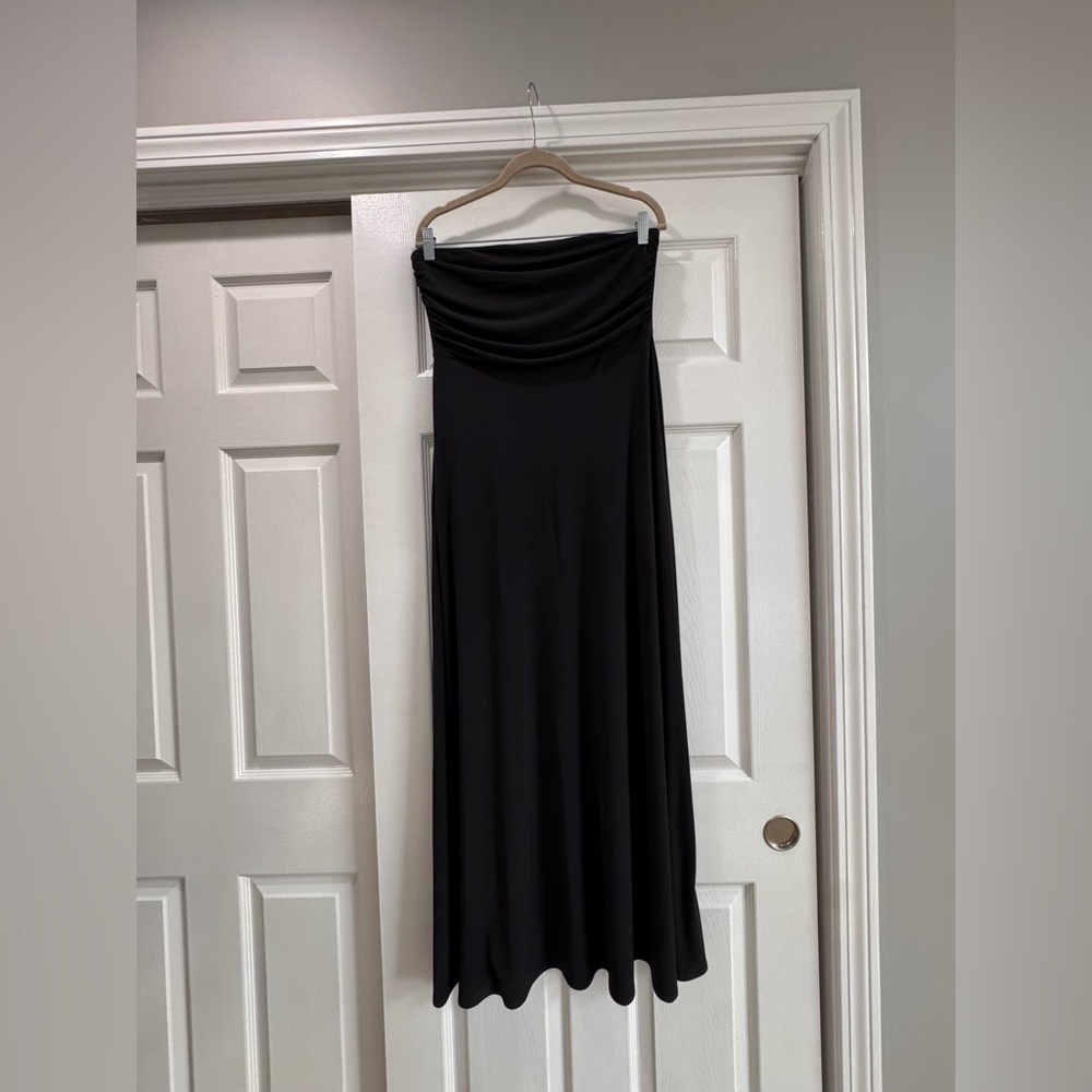 Banana Republic Black Maxi Dress strapless EUC